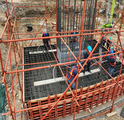 四川能投廣元燃機工程主廠房首倉混凝土成功澆筑